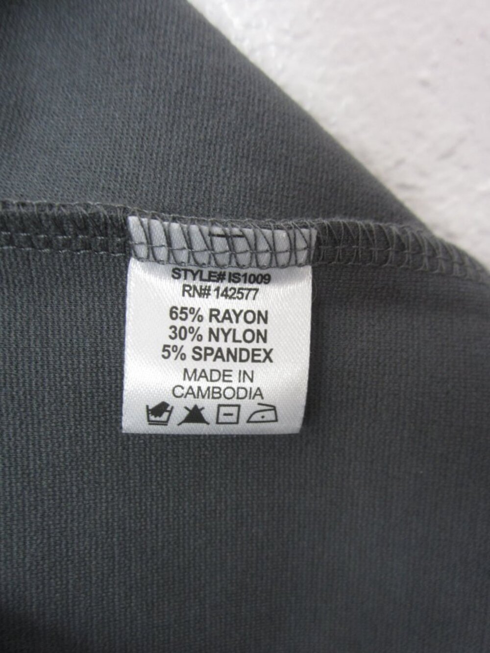 NEW NWOT Size L Iris Black Gray Ponte Knit Pencil Skirt Below Knee Midi Solid - Picture 10 of 11
